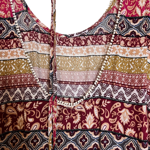 Forever 21 Womens Maxi Dress Size Medium Sleeveless Multicolor Mixed Print - Picture 5 of 6